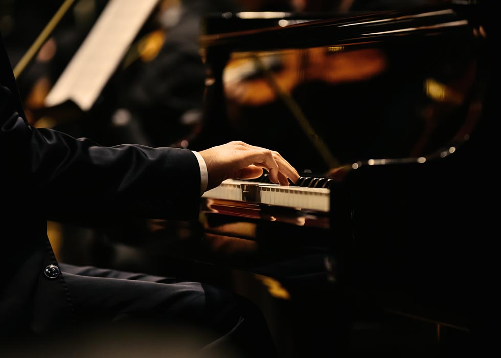 Pianist hand concert